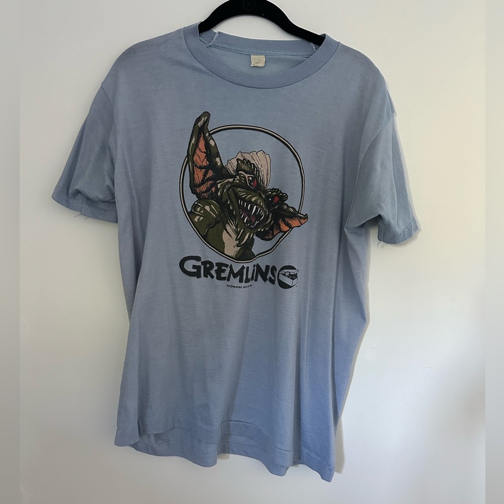 True Vintage Single Stitch 1984 Gremlins Promo Shirt Stripe Design
